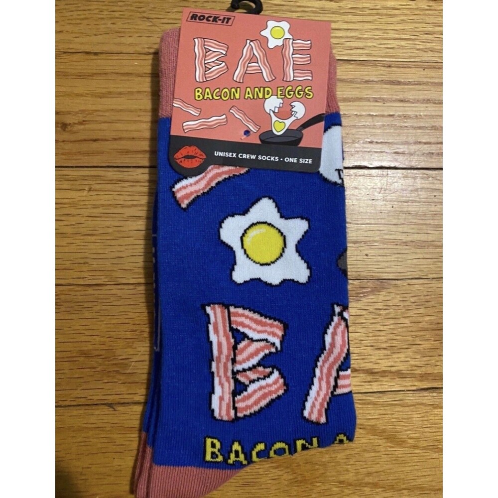ROCK-IT – BAE Bacon And Eggs Unisex Crew Socks ￼- 1 Pair